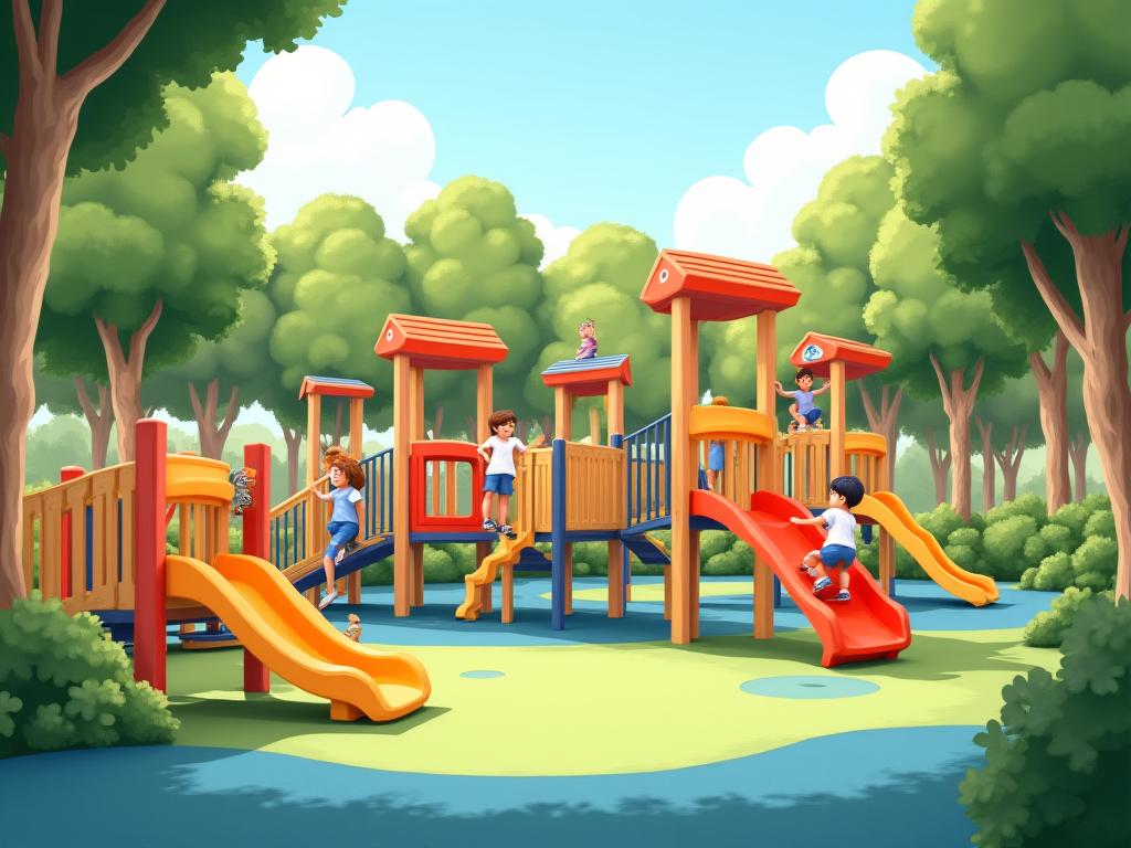 Diseño moderno de parque infantil